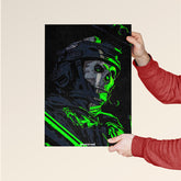 Ghost – Tactical Neon Skull Poster
